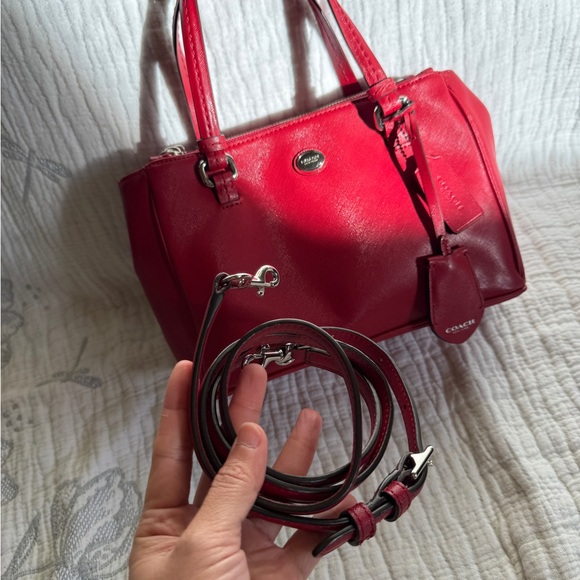 Coach Red Leather Mini Satchel – Classic Design - Picture 6 of 16